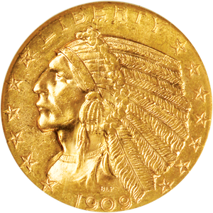1909-D Indian Head Gold $5 Half Eagle NGC MS63 Main Image