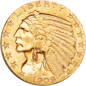 1909-D Indian Head Gold $5 Half Eagle PCGS MS63 Main Image