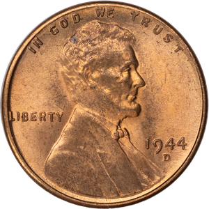 1944-D Lincoln Head Cent AU50 Main Image