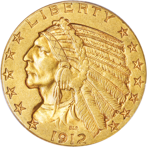 1912-S Indian Head $5 Gold Main Image