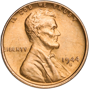 1944-S Lincoln Head Cent MS60 Main Image