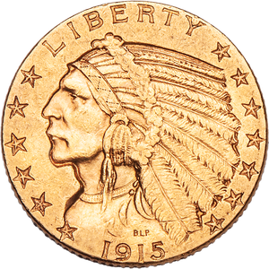 1915 Indian Head $5 Gold Main Image