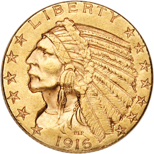 1916-S Indian Head $5 Gold Main Image