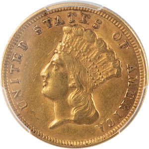 1856 Gold $3 Indian Head Main Image