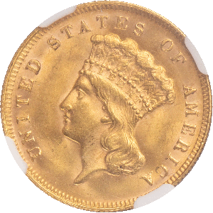 1878 $3 Gold Indian Head Main Image