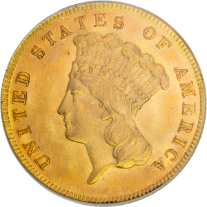 1878 $3 Gold Indian Head Main Image