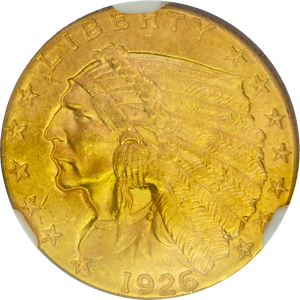 1926 Gold $2.50 Indian Head Main Image