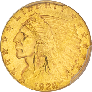 1926 Gold $2.50 Indian Head Main Image