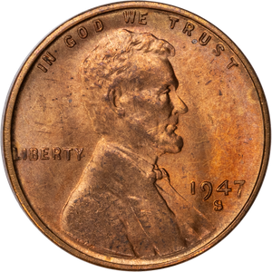 1947-S Lincoln Head Cent MS60 Main Image