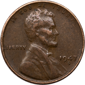 1947-S Lincoln Head Cent CIRC Main Image