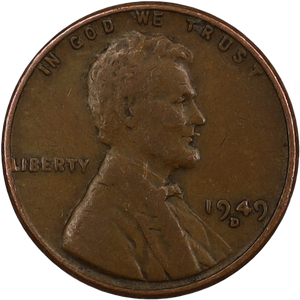 1949-D Lincoln Head Cent CIRC Main Image