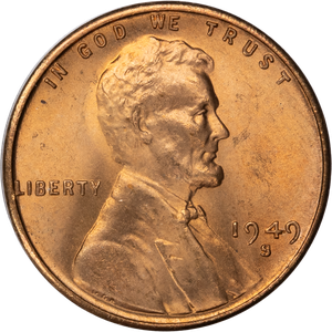 1949-S Lincoln Head Cent MS60 Main Image