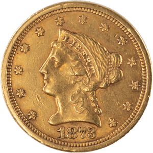 1873-S Gold Quarter Eagle Coronet Liberty Head Main Image