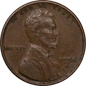 1950-D Lincoln Head Cent CIRC Main Image