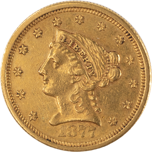 1877-S Gold Quarter Eagle Coronet Liberty Head Main Image