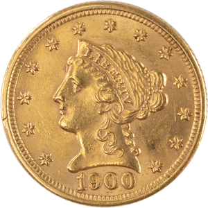 1900 Gold Quarter Eagle Liberty Head Main Image