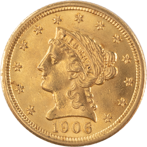 1906 Gold Quarter Eagle Coronet Liberty Head Main Image