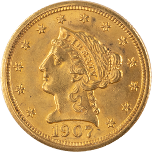 1907 Gold Quarter Eagle Liberty Head Main Image