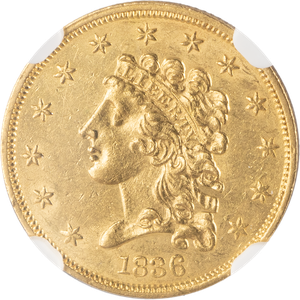 1836 Gold $2.50 Quarter Eagle Classic Head Main Image