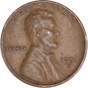 1951-S Lincoln Head Cent CIRC Main Image