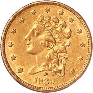 1839-O $2.50 Classic Head Gold piece Main Image