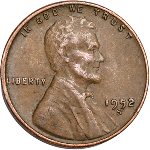 1952-S Lincoln Head Cent CIRC Main Image