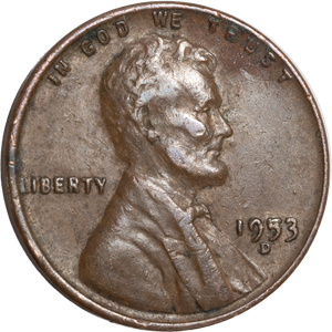 1953-D Lincoln Head Cent Main Image