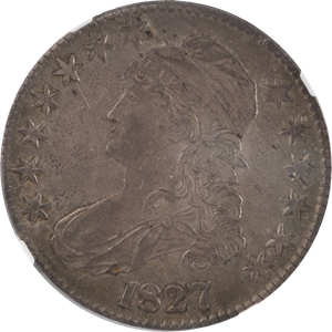 1827 Capped Bust Silver Half Dollar, Square Base 2 Main Image