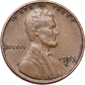 1953-S Lincoln Head Cent Main Image