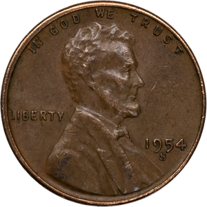 1954-S Lincoln Head Cent CIRC Main Image
