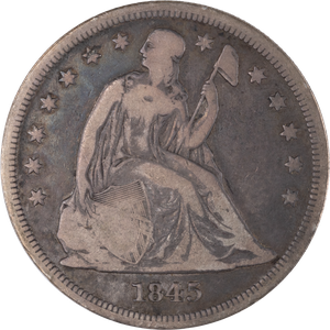 1845 Liberty Seated Silver Half Dollar, No Motto Main Image