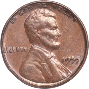 1955 Doubled Die Obverse Lincoln Cent Main Image