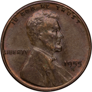 1955-S Lincoln Head Cent CIRC Main Image