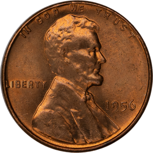 1956 Lincoln Head Cent MS60 Main Image