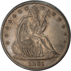 1861-O Liberty Seated Half Dollar Main Image