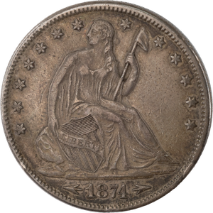 1874 Liberty Seated Half Dollar, Arrows Main Image