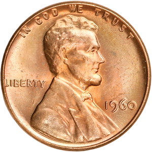 1960 Lincoln Head Cent Large Date MS60 Main Image