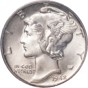 1942-D Mercury Dime, Full Bands Main Image