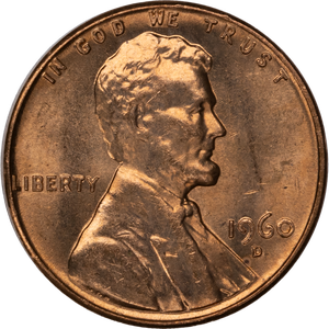1960-D Lincoln Head Cent Large Date MS60 Main Image