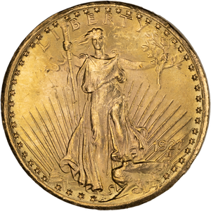 1927 Saint-Gaudens $20 Gold MS63 Main Image