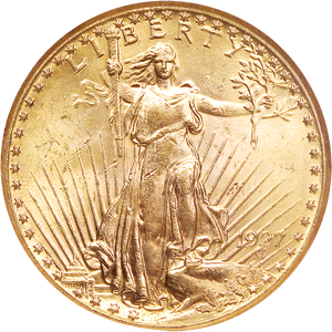 1927 Saint-Gaudens $20 Gold MS63 Main Image