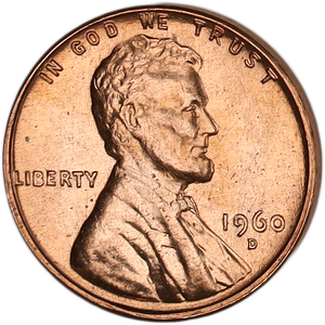 1960-D Lincoln Head Cent Small Date MS60 Main Image