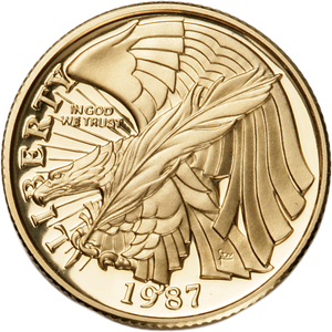 1987-W Constitution Bicentennial Gold $5 Main Image
