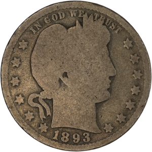 1893-O Barber Silver Quarter Main Image