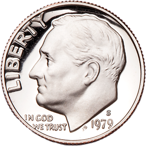 1979-S Roosevelt Dime, Clear S PR63 Main Image
