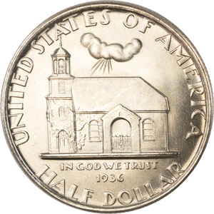 1936 Delaware Tercentenary Silver Half Dollar Main Image
