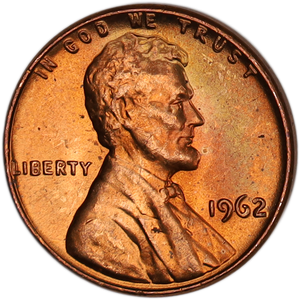 1962 Lincoln Head Cent MS60 Main Image