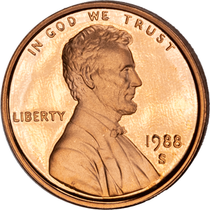 1988-S Lincoln Head Cent Main Image