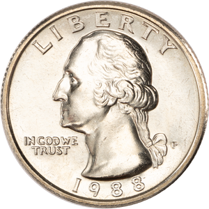 1988 Washington Quarter MS60 Main Image