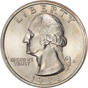 1988-D Washington Quarter MS60 Main Image